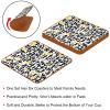 Drink Coasters, Set of 6, PU Leather, ABCP Pattern view 4