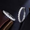 LAYCHEN Classic 585 Gold Long Large Round Cubic Zirconia Hoop Earrings for Women view 1