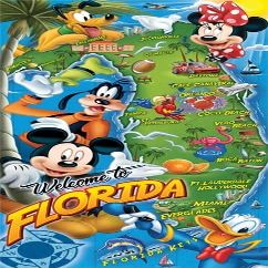 Disney Florida Map Beach Towel II