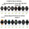 CZKE Stretchable Solo Loop Band for Garmin MARQ Series, QuickFit Band, 22 mm, Elastic Braided Nylon Watch Band, 26 mm, Agate view 3