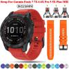 AEMALL Quick Fit Silicone Watch Band for Garmin Fenix 7/7S/7X, Fenix 6X/6S/6 Pro, 5/5X/5S Plus, 26/22 mm, 22 mm Fenix 6/6 Pro, Agate view 2