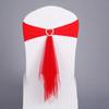 1pc Purple Polyester Chair Sash with Heart Buckle Knot view 2