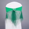 1pc Purple Polyester Chair Sash with Heart Buckle Knot view 3