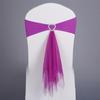 1pc Purple Polyester Chair Sash with Heart Buckle Knot view 4