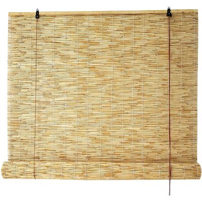 ZHUSHOU Natural Bamboo Roman Shade, Sun Protection and Privacy, 65 x 180 cm