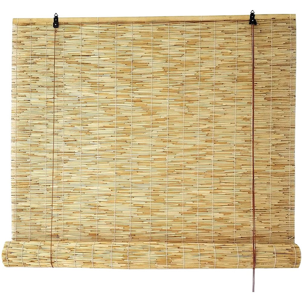 ZHUSHOU Natural Bamboo Roman Shade, Sun Protection and Privacy, 65 x 180 cm