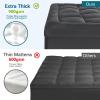 CYMULA Twin XL Mattress Topper, Extra Thick, Soft Mattress Protector with 8–21-Inch Deep Pocket, Gray view 2