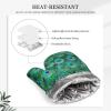 Adorable Green Peacock Silicone Oven Mitts, Non-Slip Heat-Resistant Cooking Gloves, 1 Pair view 4