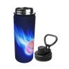 OGNOT Blue Fire Basketball Ball, 510 ml, Stainless Steel Insulated Water Bottle, Reusable Thermos Bottle for Hiking view 2