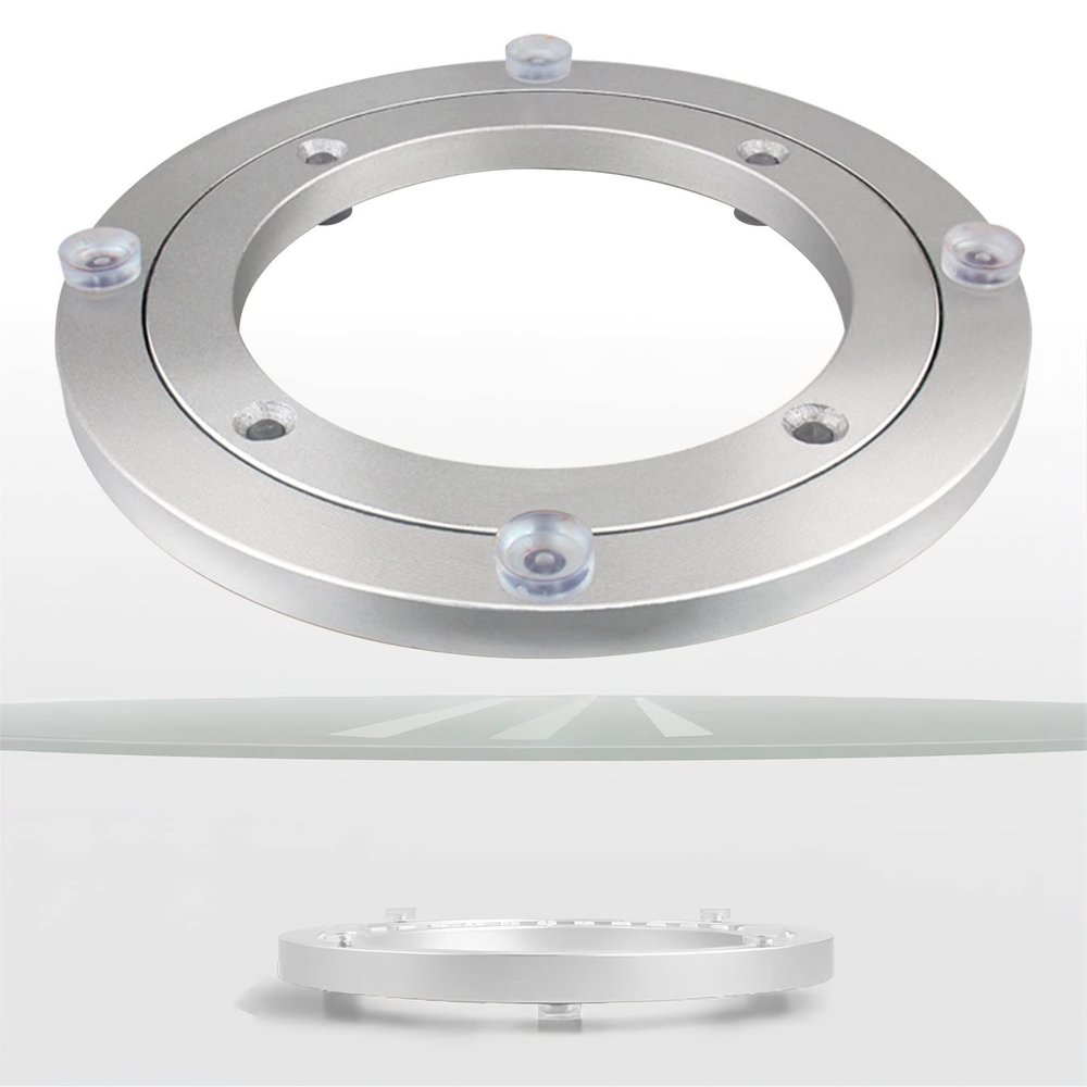 ESOYAWE Heavy-Duty Aluminum Alloy Lazy Susan Turntable, 5–40 in., 360° Smooth Rotation