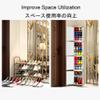 360° Rotating Shoe Rack Tower, Slim White Metal Shoe Organizer view 3