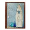 A.Monamour Nautical 3D Door Wallpaper, Self-Adhesive Vinyl Decal, Blue Wood Planks, 95 x 215 cm view 2