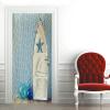 A.Monamour Nautical 3D Door Wallpaper, Self-Adhesive Vinyl Decal, Blue Wood Planks, 95 x 215 cm view 4