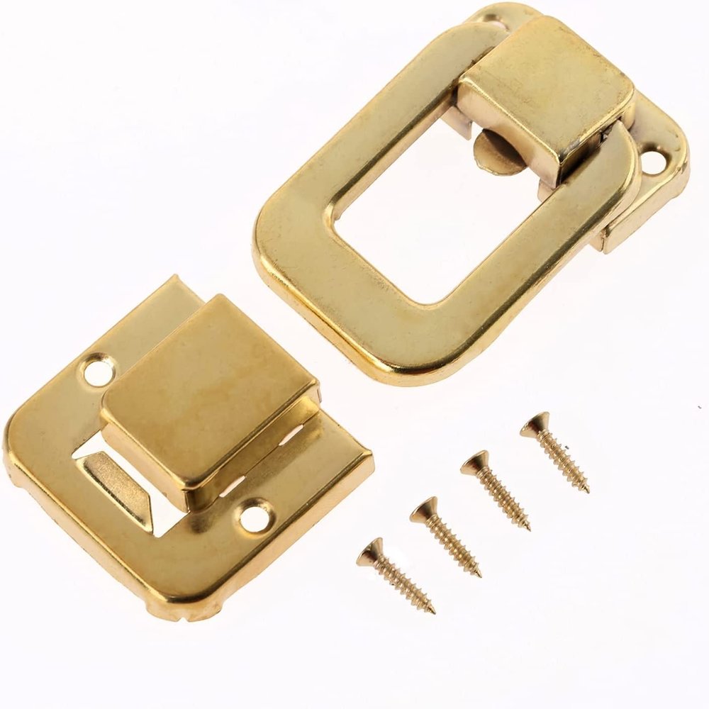 DUUDAH Antique Retro Hook Lock Clasp, 1 Piece, Antique Gold, 48 x 32 mm