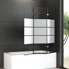 Goezes 3-Piece Folding Bathtub Shower Screen, 130 x 140 cm, Black view 2