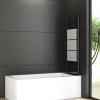 Goezes 3-Piece Folding Bathtub Shower Screen, 130 x 140 cm, Black view 3