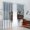 VASENA Red Deer Blackout Curtains, 2-Piece Set, 3D Printed Children's Curtains, 183 x 214 cm view 2