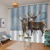 VASENA Red Deer Blackout Curtains, 2-Piece Set, 3D Printed Children's Curtains, 183 x 214 cm view 3