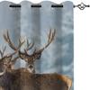VASENA Red Deer Blackout Curtains, 2-Piece Set, 3D Printed Children's Curtains, 183 x 214 cm view 4