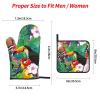 Heat-Resistant Oven Mitts and Pot Holders, 4-Piece Set, Tropical Birds and Leaves view 2