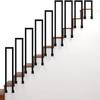 X&Z-XAOY U-Shaped Wrought-Iron Handrail for Transitional Stairs, Garden Corridors, Black (75 cm/2.5 ft) view 1