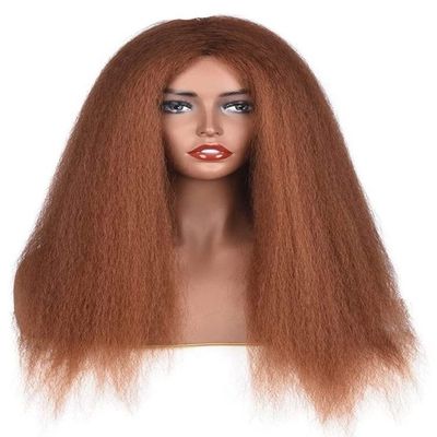 Long Small-Curly Wavy Synthetic Wig for Black Women, Cosplay or Everyday Wear, Carnival Wig (Blue: D, Size: 7 3/8)