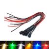 HOOCI 5-Pack Ultra-Bright 3mm Pre-Wired LED Bulbs with Holders, 3V–220V (Red, 3V) view 2