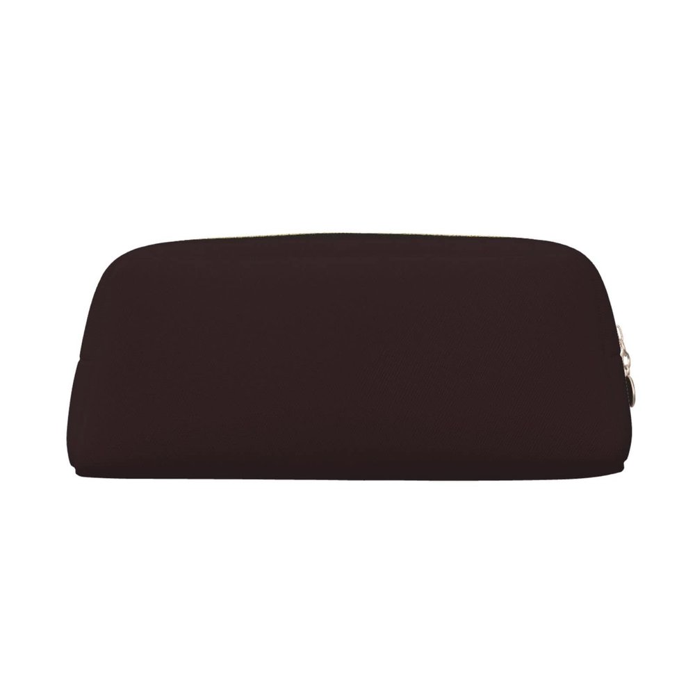 OCELIO Plum Purple Leather 3D Zipper Pencil Case