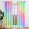 Hiseng Rainbow Gradient Voile Curtains, Semi-Sheer, 2-Piece Set (140 x 275 cm) view 1