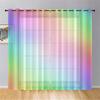 Hiseng Rainbow Gradient Voile Curtains, Semi-Sheer, 2-Piece Set (140 x 275 cm) view 2