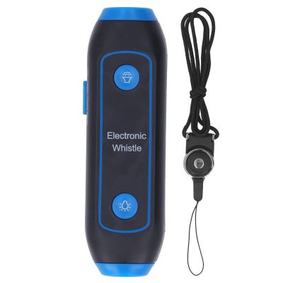 TREETDOBV Electronic Whistle, Sports Training Whistle with 3 Tones and 3 Volume Levels, LED Light, Blue