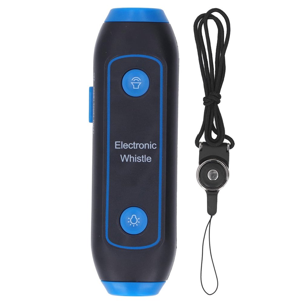 TREETDOBV Electronic Whistle, Sports Training Whistle with 3 Tones and 3 Volume Levels, LED Light, Blue