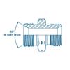 M16 1.5 mm Pitch x 5/8 BSP Male/Male view 2