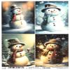 Josys Bastelmädchen A4 Rice Paper, Straw Silk, Decoupage, Christmas Snowman RE2936 view 1