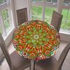 Lukery Windproof Washable Round Tablecloth, Green, 110 cm Diameter view 1