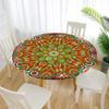 Lukery Windproof Washable Round Tablecloth, Green, 110 cm Diameter view 2