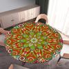 Lukery Windproof Washable Round Tablecloth, Green, 110 cm Diameter view 3