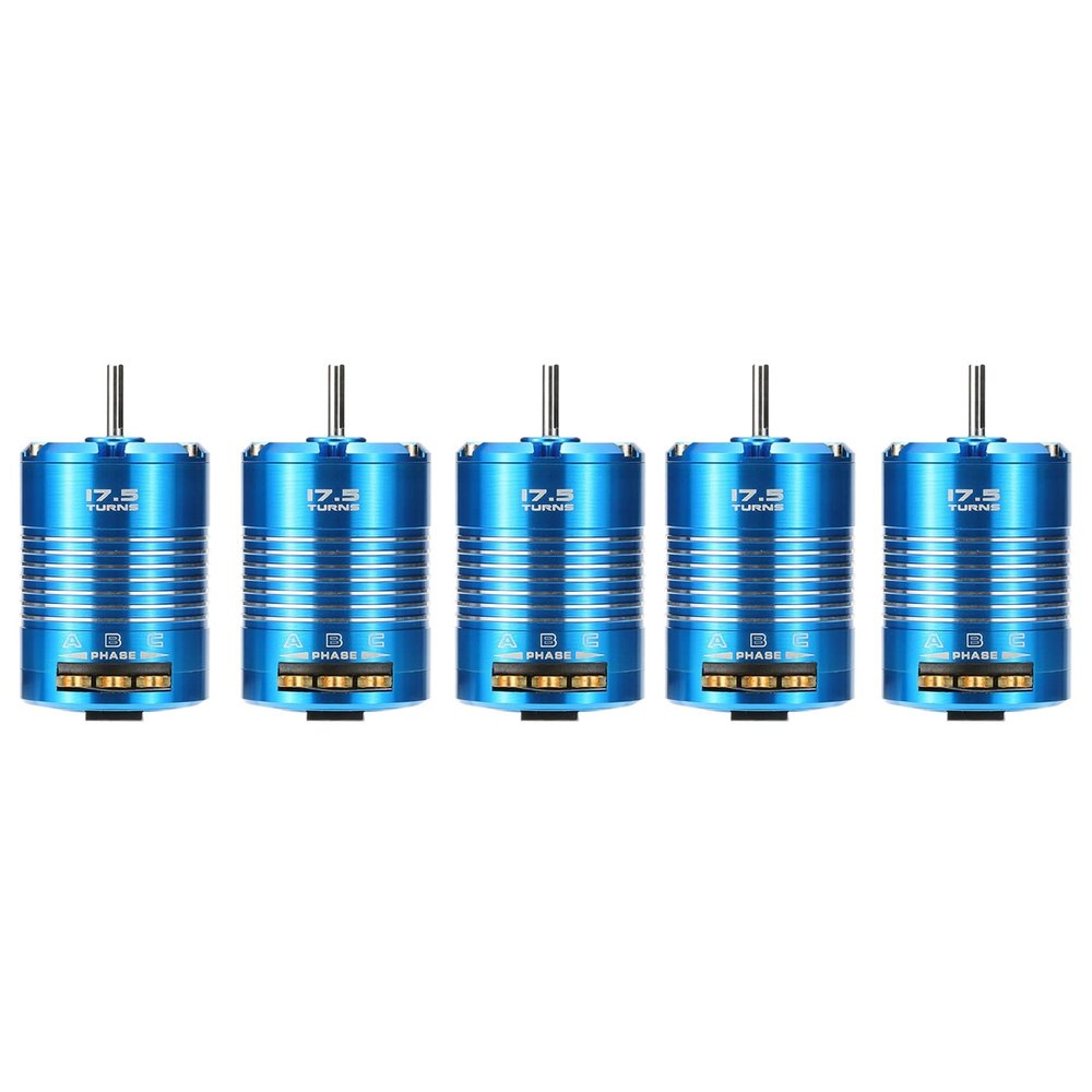 Aflytep 5X High-Efficiency 540 17.5T 2200KV Sensored Brushless Motor for 1/10 RC Cars and Trucks