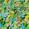 Minerva Exclusive Brushstroke Blooms Cotton Satin Fabric by the Metre view 1