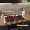 Wallario Glass Stove Cover/Splash Guard, 2-Piece, 80 x 52 cm, with 13 mm Feet, Old Books Design view 2