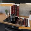Wallario Glass Stove Cover/Splash Guard, 2-Piece, 80 x 52 cm, with 13 mm Feet, Old Books Design view 3