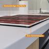 Wallario Glass Stove Cover/Splash Guard, 2-Piece, 80 x 52 cm, with 13 mm Feet, Old Books Design view 4