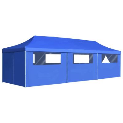 XIAOGUANG Pop-Up Party Tent, 8 Sidewalls, 3 x 9 m, Blue