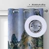 Abstract Green Plant Blackout Curtains for Living Room, Blue Sky, 2 Panels, 2 × W60 × L72 in view 4