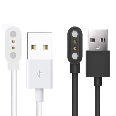 2-Pin Magnetic USB Replacement Charger Compatible with Moto Watch 100, 2-Pack, Black + White
