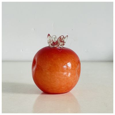 DECRZPB Handmade Red Pomegranate Figurine Paperweight