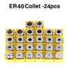 HADJIN ER40 Precision Spring Collet Set, 3–26 mm, CNC Collet Chuck for Milling Machines, Lathes, and Spindle Motors (Size: ER40-9) view 2