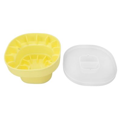 Portable Silicone Ice Bucket, Collapsible Water Basin with Lid, Multifunctional Ice Mold and Bottle Cooler (Yellow)
