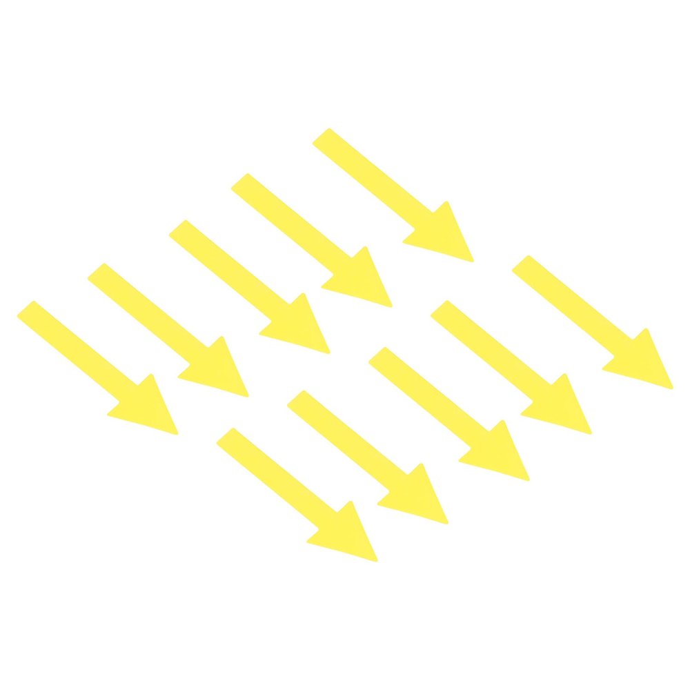 PATIKIL 60-Pack Yellow Directional Arrow Stickers, 2 x 0.6 in, Waterproof PVC