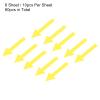 PATIKIL 60-Pack Yellow Directional Arrow Stickers, 2 x 0.6 in, Waterproof PVC view 3
